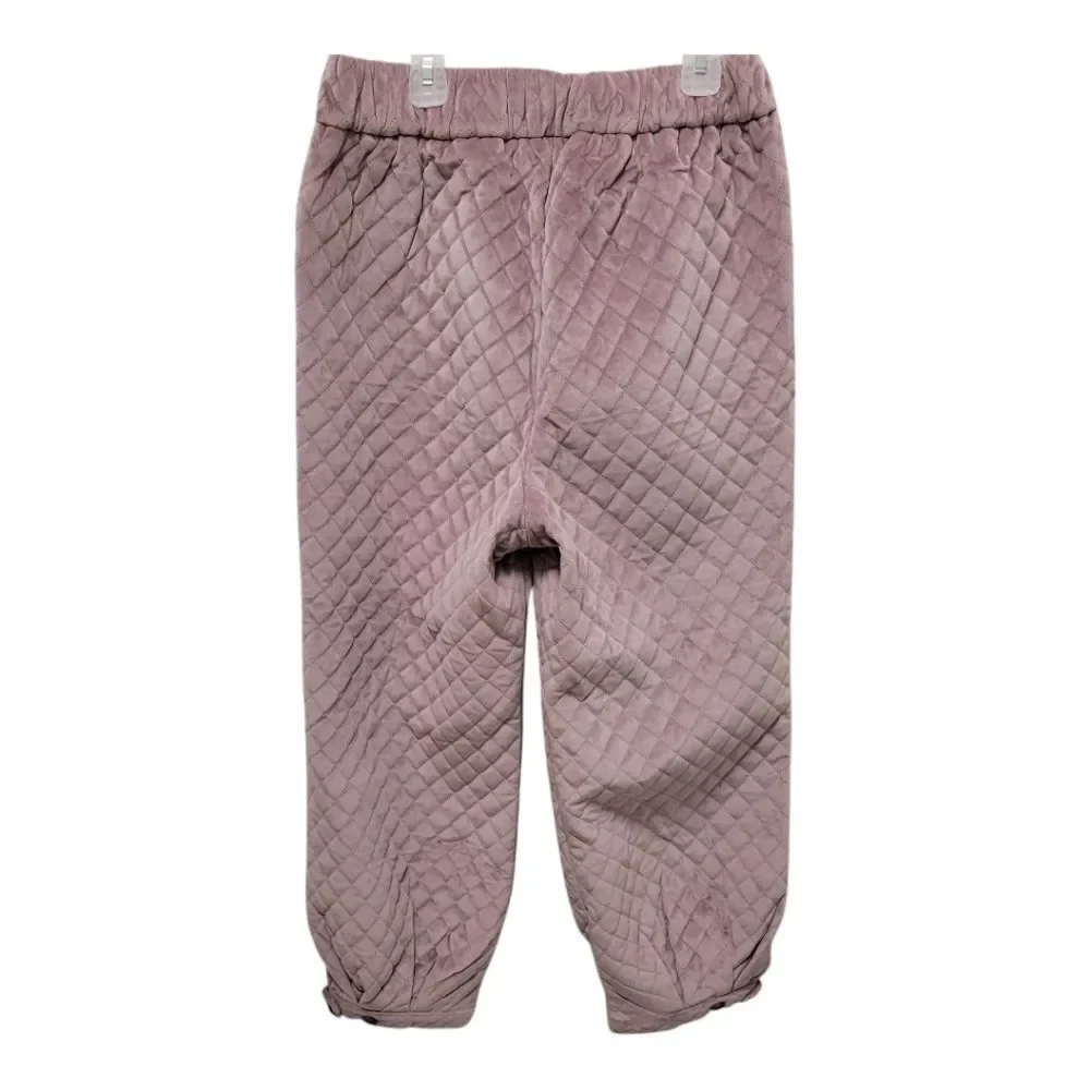 Ghospell Velour Quilted Joggers Pants Medium